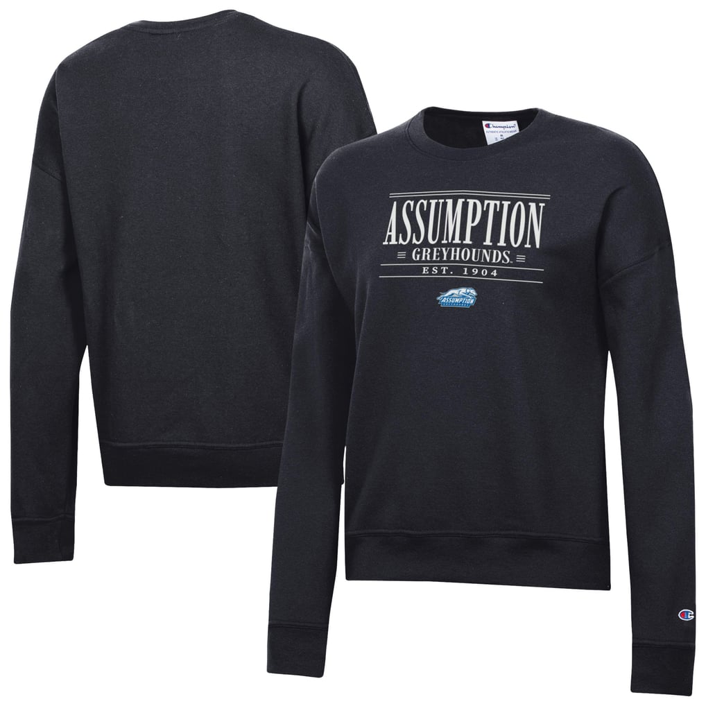  Assumption Greyhounds Champion Women's Powerblend Pullover Sweatshirt - Black